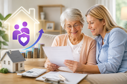 Elder care and financial planning at home