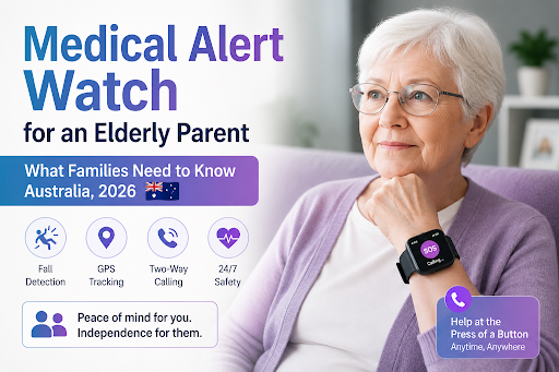 Medical alert watch for elderly care